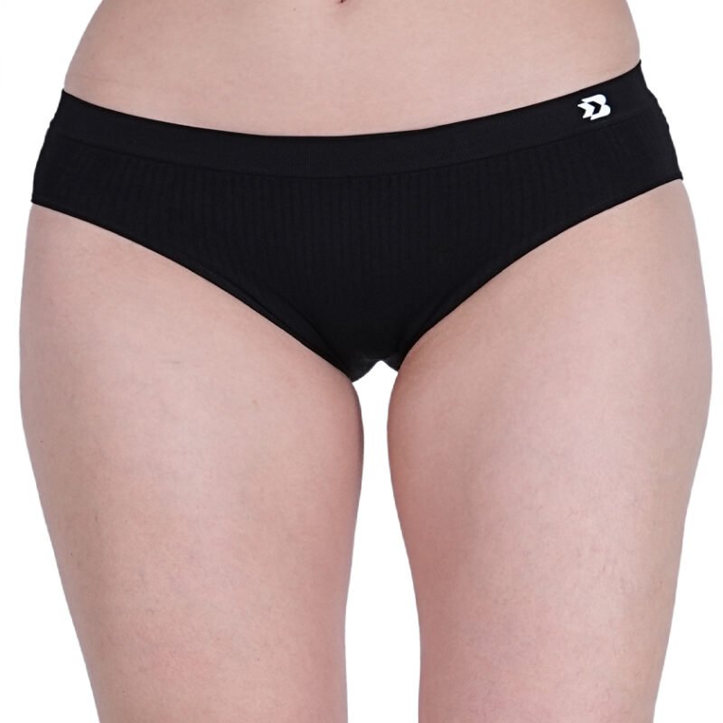 Seamless | Mid Brief Panty B602P | Cavier Black