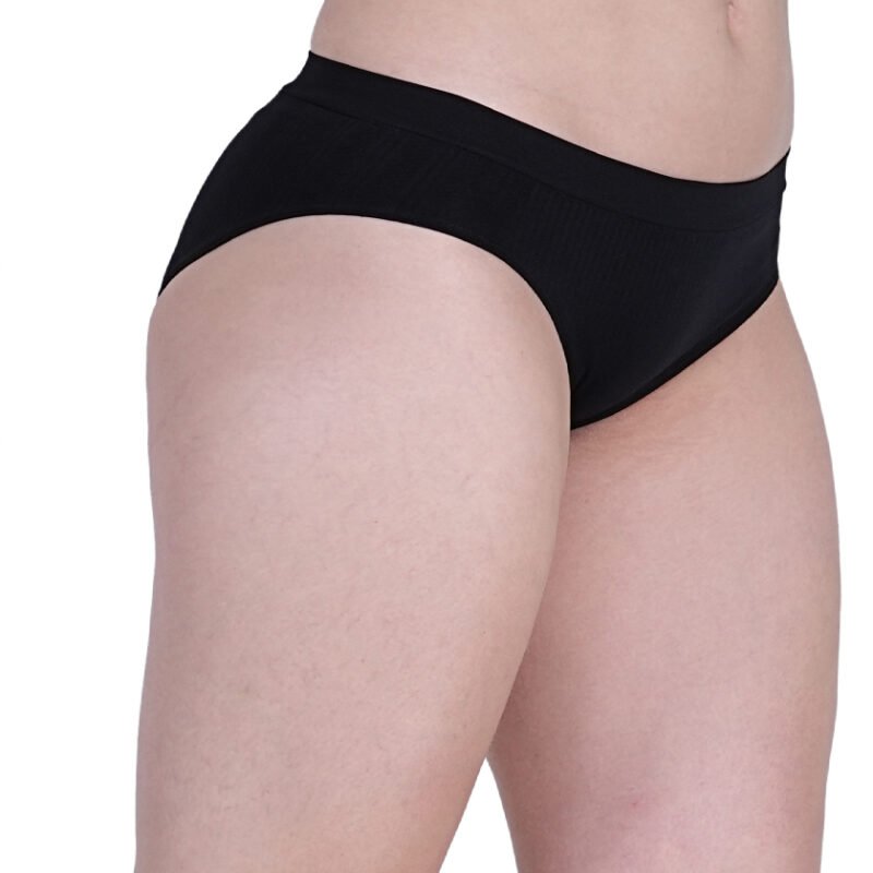 Seamless | Mid Brief Panty B602P | Cavier Black