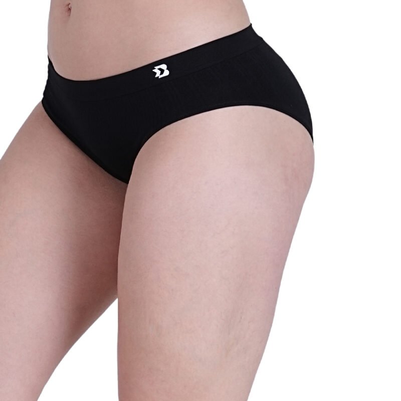 Seamless | Mid Brief Panty B602P | Cavier Black